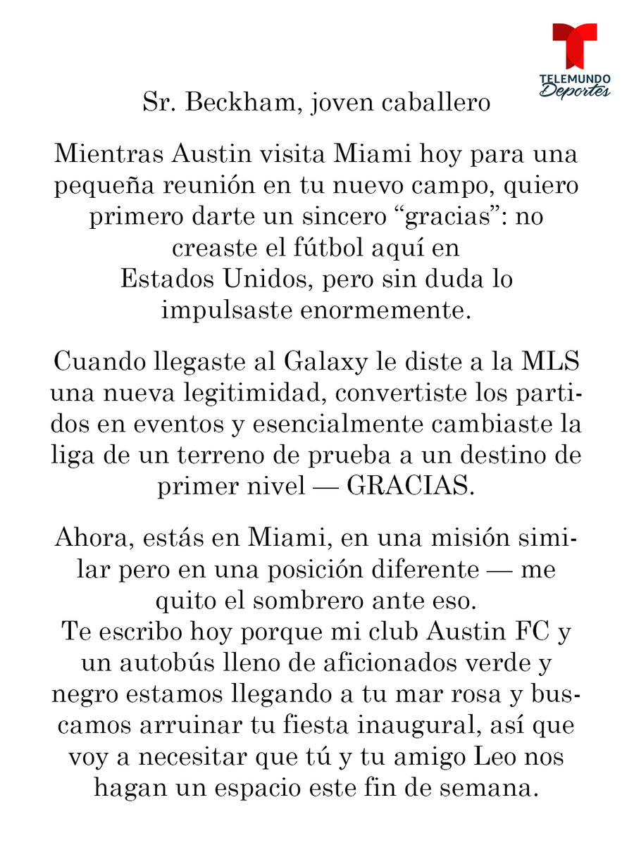 TelemundoSports's tweet image. ¡ALRIGHT, ALRIGHT, ALRIGHT! EL FÚTBOL EN USA ESTÁ EN OTRO NIVEL 🎬⚽️🇺🇸

"Cambiaste la MLS". Matthew McConaughey se rinde ante  David Beckham tras la inauguración del nuevo estadio de Inter Miami.

Pero ojo… también avisó que Austin FC va a Miami a arruinar la fiesta.

#MLS