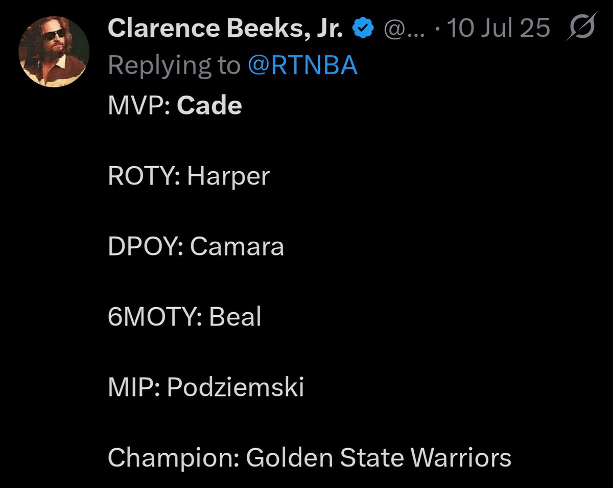 Clarence Beeks, Jr. tweet media
