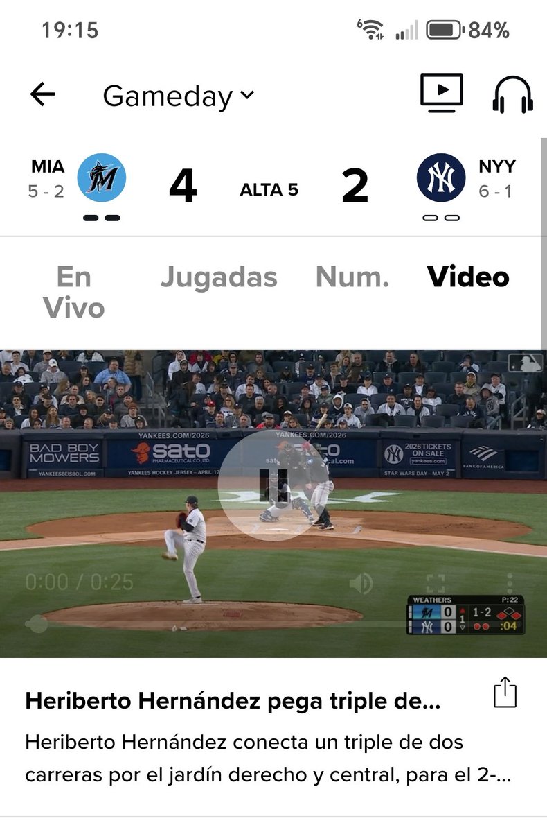 Trailing the <a href="/Marlins/">Miami Marlins</a> is unacceptable. Go Boys! Win this. #RepBX