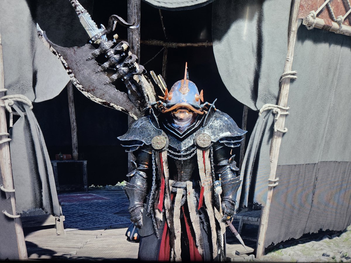 QuietTrajectory's tweet photo. @turtleskomadori @Pyfeus Yeah I second that its a master peice. Where else can shred armies wearing a cat fish helmet? https://t.co/dddddpkCk4