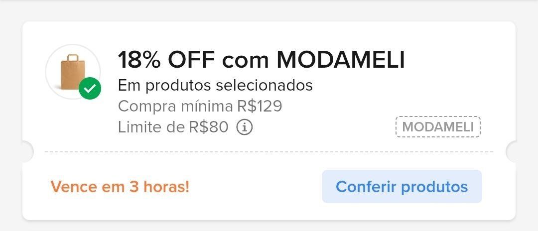 🚨 CUPOM MERCADO LIVRE 💛

🎟️ 18% OFF (até R$80 de desconto)

🏷️ CUPOM: MODAMELI

⚠️ Válido por tempo limitado

ATIVE AQUI 👇
🔗 mercadolivre.com/sec/12Q246H

🔥 Quer mais cupons assim?
Entre no canal: t.me/piradosporacha…

#bbb #bbb26