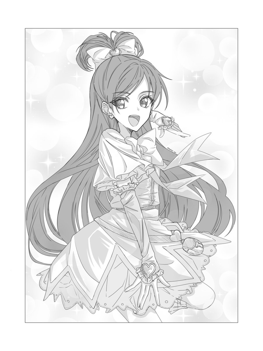 キュアホワイト 雪城ほのか ふたりはプリキュア 手描きイラスト