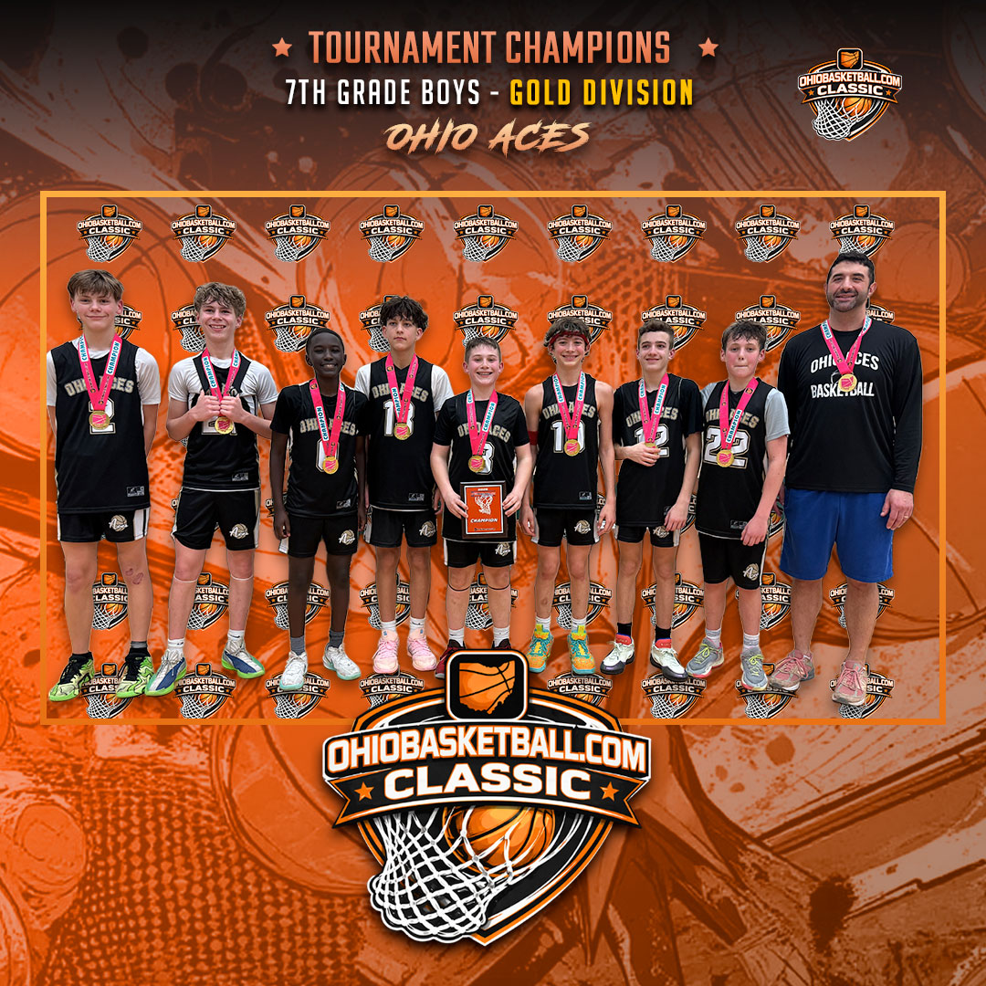 Ohio_Basketball's tweet photo. Ohiobasketball Classic, 7th-grade boys gold division champs, Ohio Aces! @aces_ohio https://t.co/x8QE4D73kK