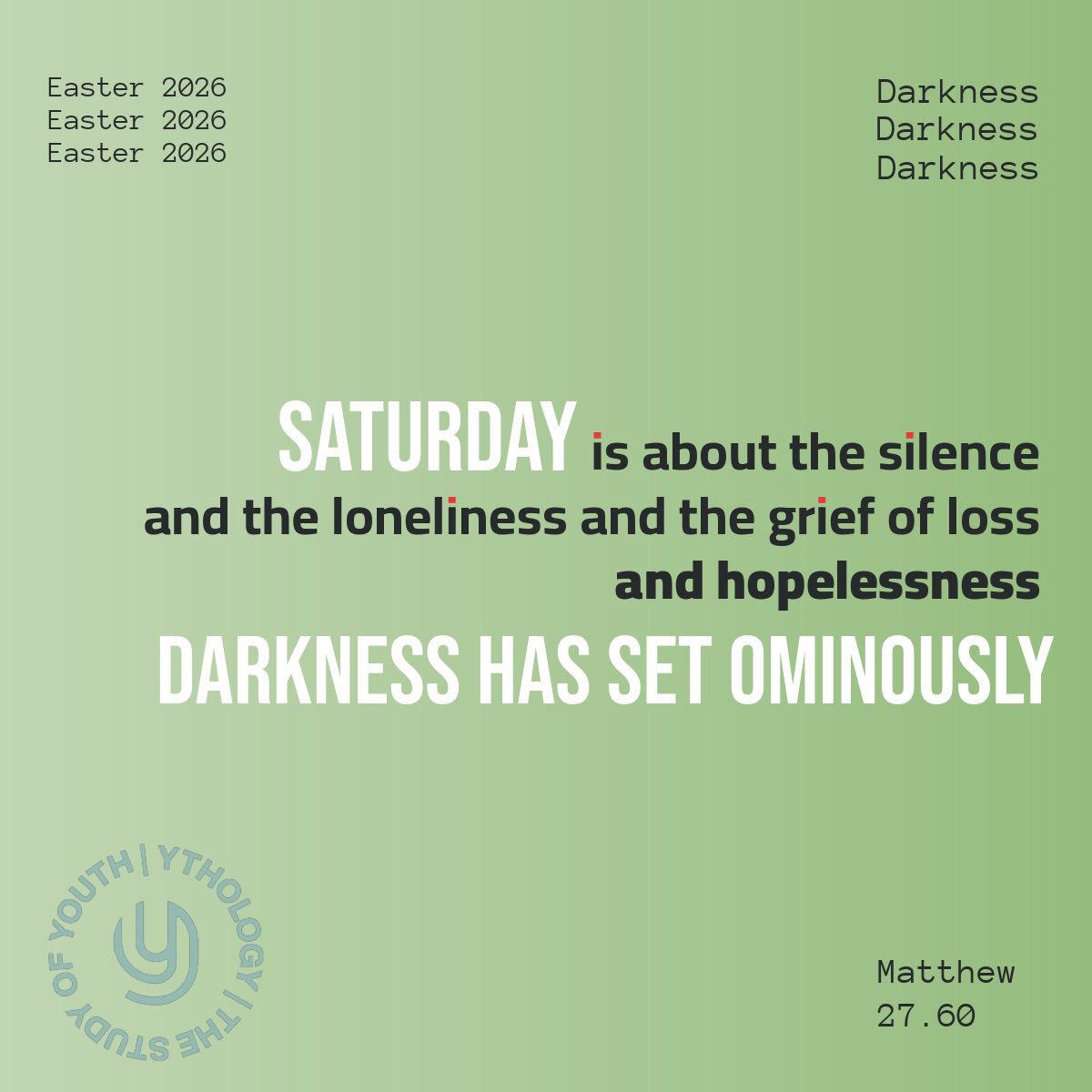 jeffgrenell's tweet photo. Saturday / Darkness
#easter https://t.co/yk1Iil8BFs