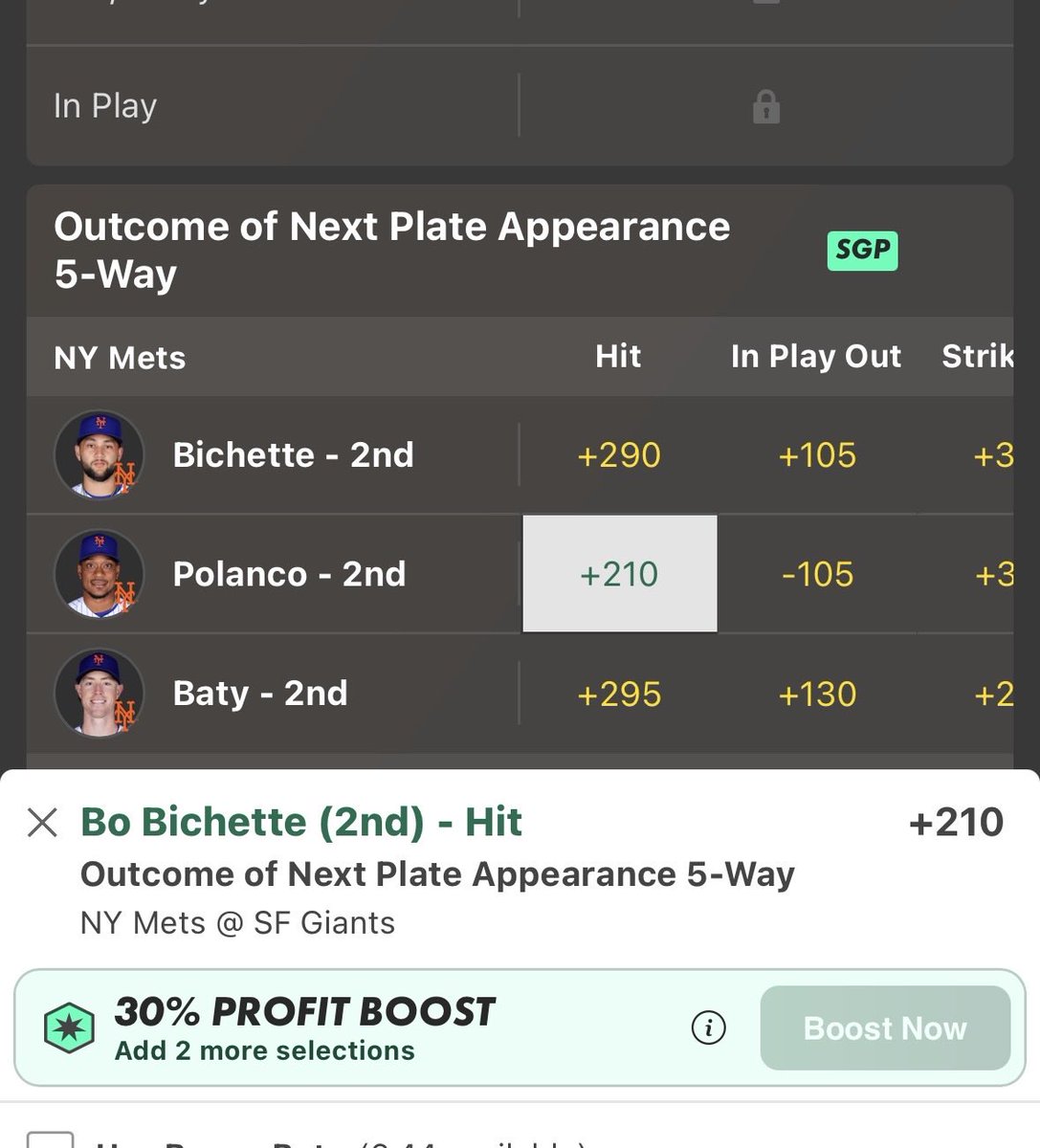 Wicktastic's tweet photo. @bet365 I accidentally place bets on this trying to play Bichette for a hit and it flipped to polanco? Now if I cash out, I'll lose money??? https://t.co/IWsQXA8oYU