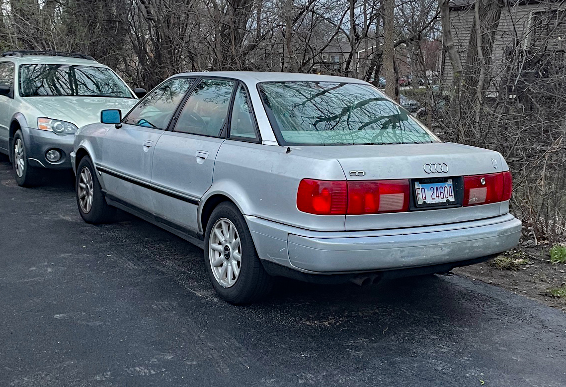 Car_Guy_Tom's tweet photo. Crazy day of carspotting! A ProMaster with a sleeper top, and an #Audi 90! When was the last time anyone spotted an Audi 90? #Saturday Saturday Collection #Audi90 #GrandAm #Blazer #ProMaster https://t.co/9OM9f1GZxx