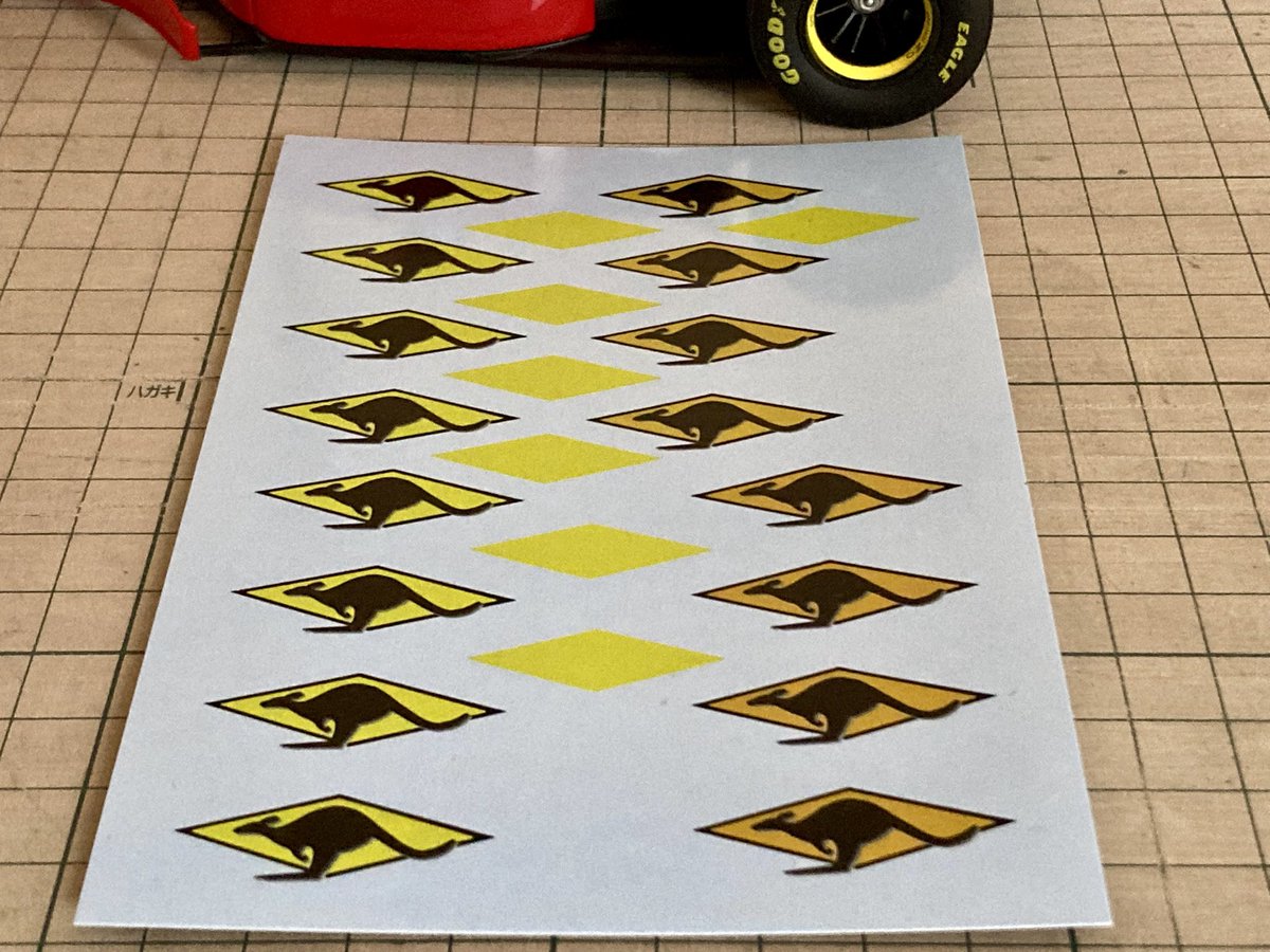 VentColline's tweet photo. 購入したウィンフィールドデカール、ウィリアムズFW20用じゃあないけどそれっぽくはなるはず？
バージボードに貼るロゴマークは入手出来なかったので作製してみた

#モデルカー #f1 https://t.co/nJwBoYy3z2