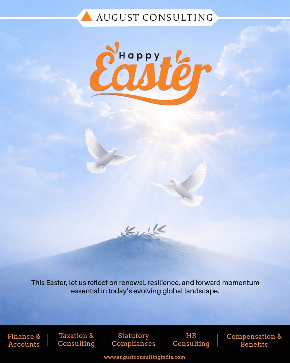 AugConsulting's tweet photo. This Easter, we reflect on renewal, resilience, and the strength to move forward with purpose. ✨

Wishing you a meaningful season of fresh beginnings and continued growth.

#HappyEaster #NewBeginnings #Resilience #Growth #AugustConsulting https://t.co/pGkvZ3a3QB