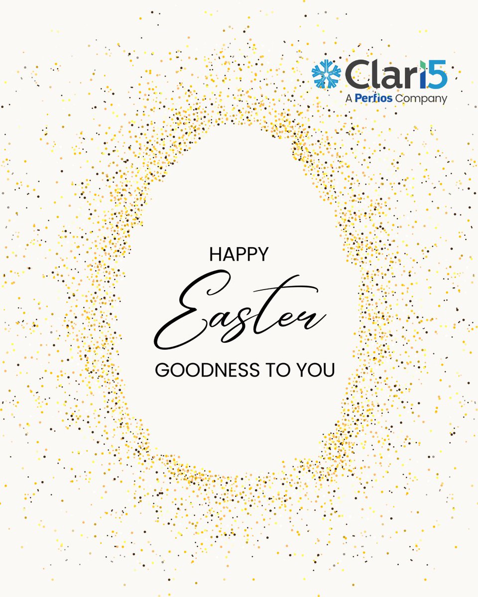 clari5_AI's tweet photo. Wishing all our partners, clients, colleagues and friends a joyful and happy Easter! May your day be filled with sunshine, smiles, and the simple joys of the season. #HappyEaster https://t.co/6ptLBitpzz
