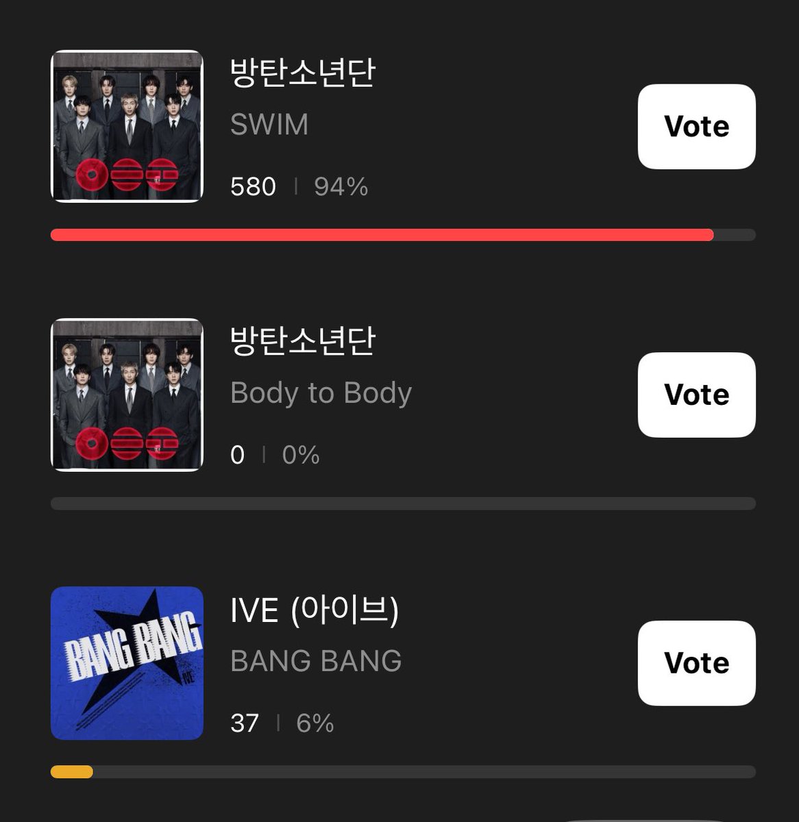 VOTE WITH ARMY⁷ tweet media