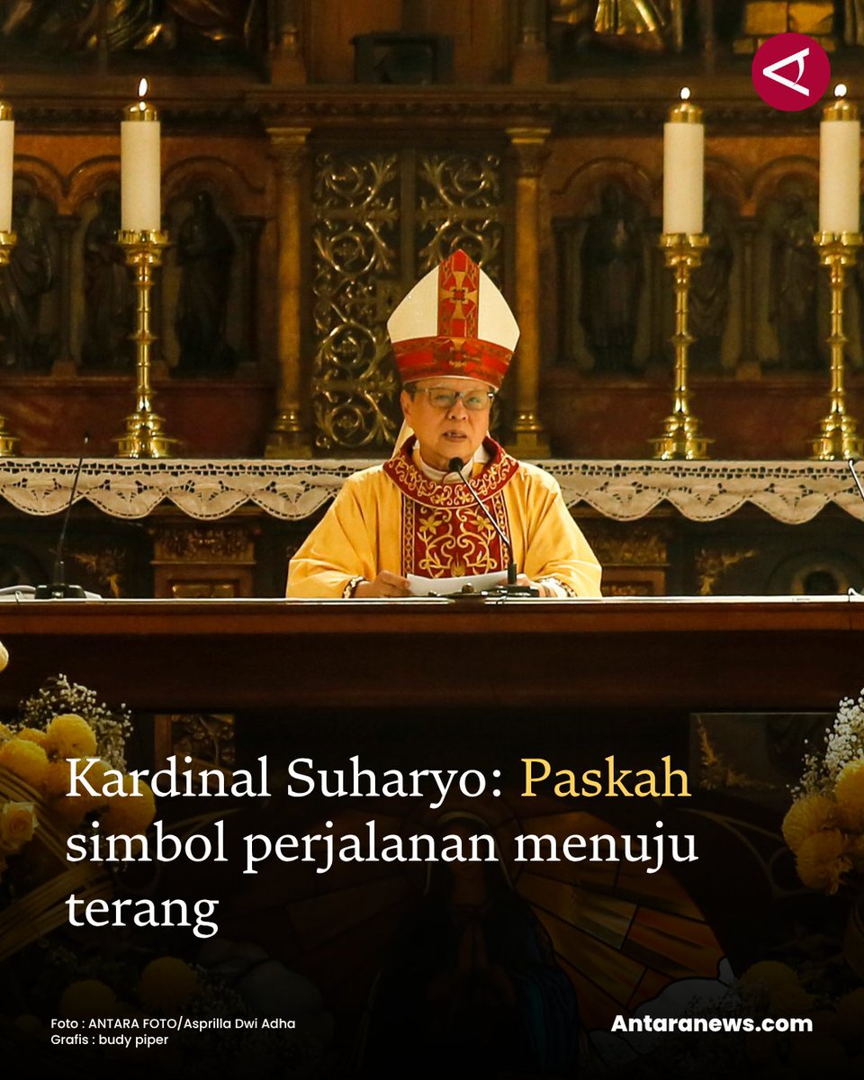 antaranews's tweet photo. “Paskah itu selalu berarti eksodus, keluar dari perbudakan menuju tanah terjanji. Atau secara simbolik, keluar dari kegelapan menuju terang,” kata Kardinal Suharyo
#paskah #katedral #kristen
Baca selengkapnya
https://t.co/cwYr8GyWm4 https://t.co/mcml9AI10Y
