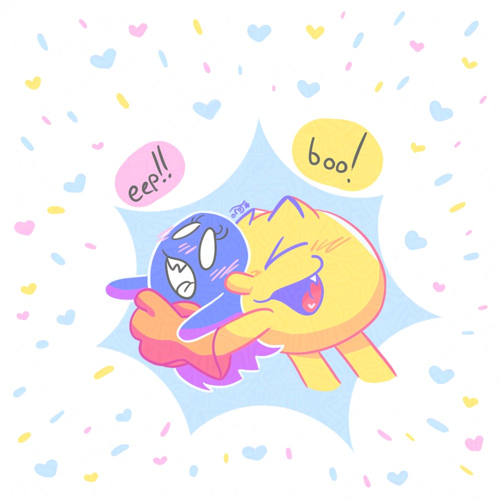 oro_junestar's tweet image. you can't really sneak up on pac-man when you smell like fresh strawberries (happy easter pacpinky nation!!!) #pacman #pinky #pacpinky