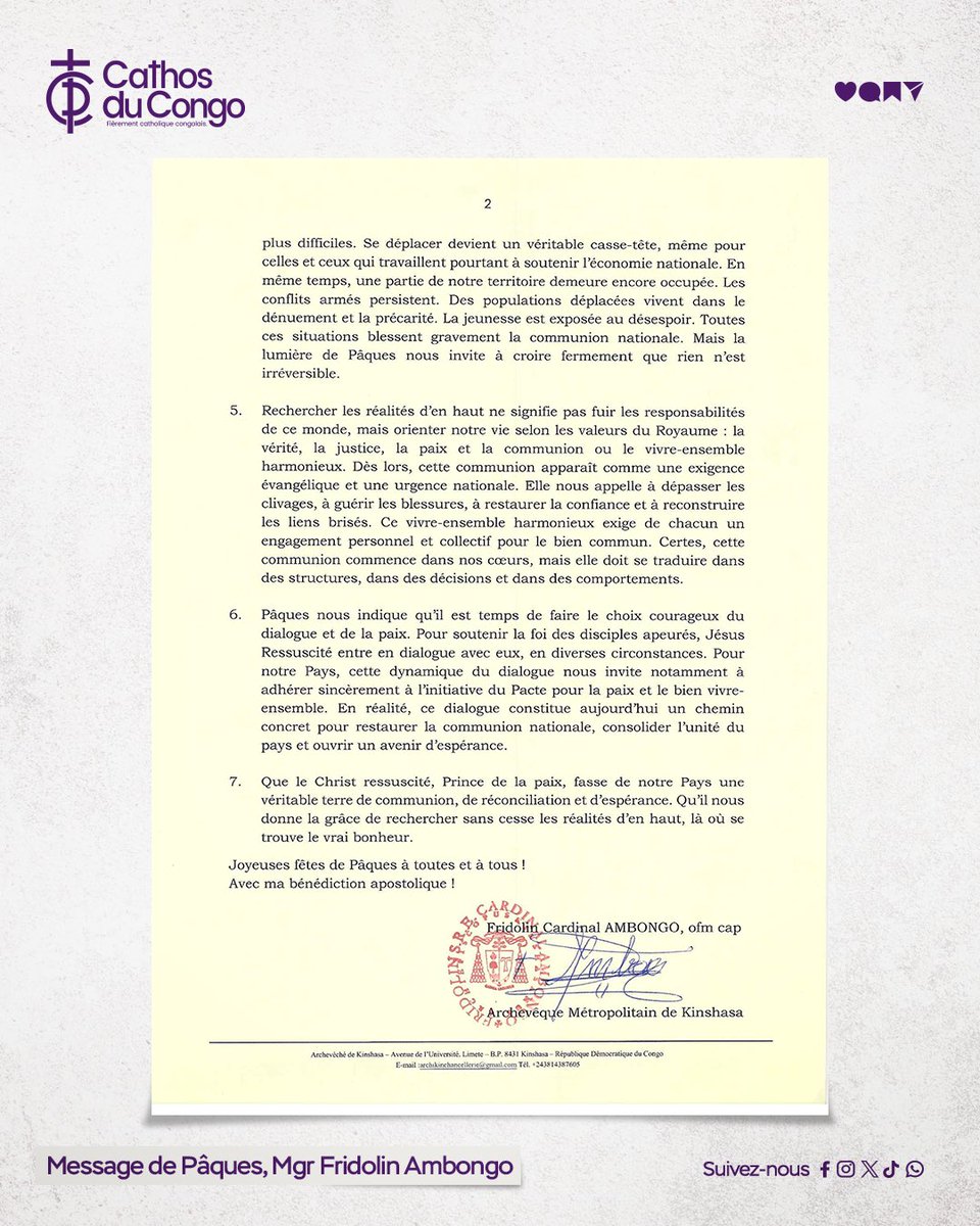 Cathos du Congo tweet media