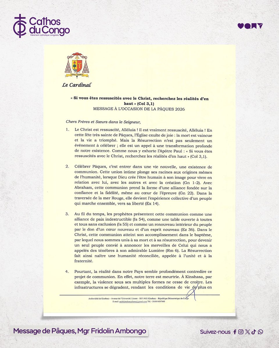 Cathos du Congo tweet media