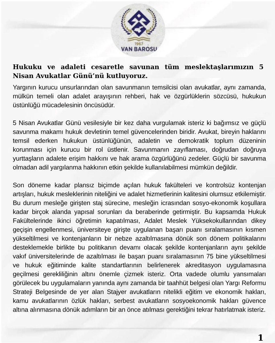 Van Barosu - Baroya Wanê - Van Bar Association tweet media