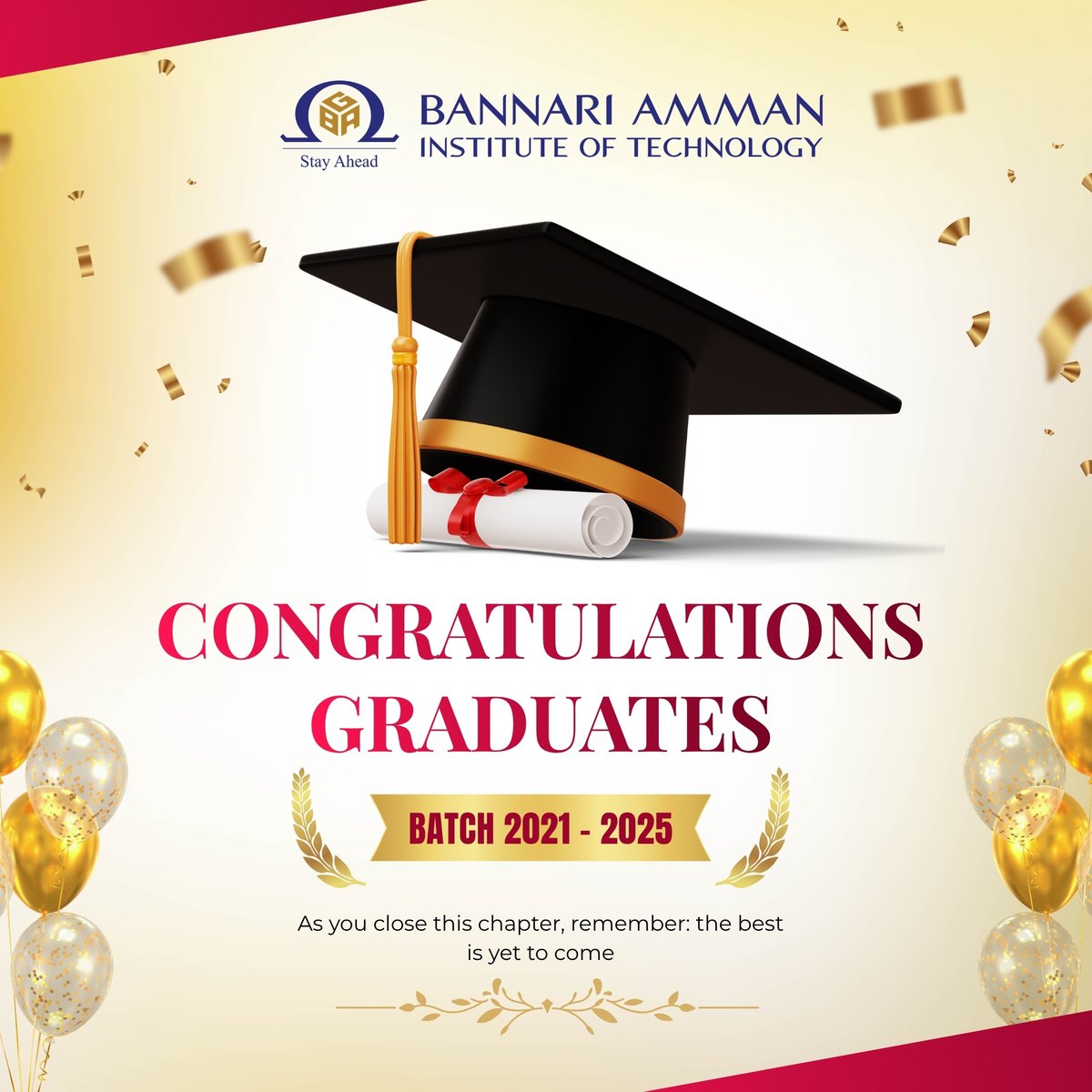 Bitsathyindia's tweet image. It’s Graduation Day at BIT!🎓

Big cheers to the Batch of 2021–2025 for crossing the finish line today! The future looks bright for our newest engineers and leaders.Stay ahead and keep shining!🌟

Watch more : youtube.com/watch?v=XOQx1P…

#StayAhead #GraduationDay  #bitsathy #teambit