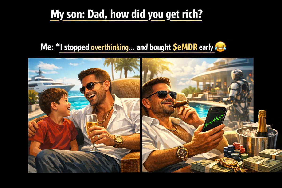 My son: Dad, how did you get rich?

Me: I stopped overthinking…
and bought $eMDR early 😂

Maybe one day in 2030, this conversation will be real 🤔🤖

Right now, it’s still 2026… we’re early. 👀

GMDR <a href="/Modulr_Robotics/">modulr.</a> Warriors