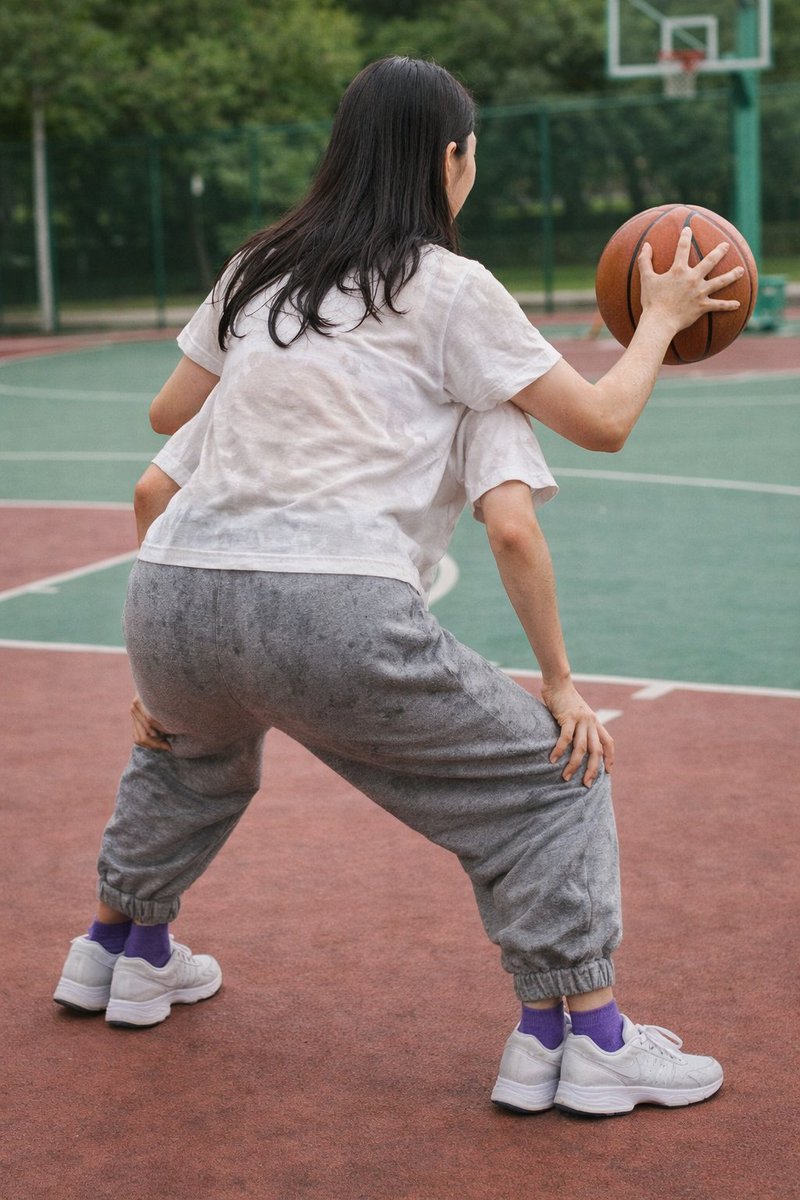 MeScg666's tweet photo. Yating is playing basketball https://t.co/K518bFzsqh
