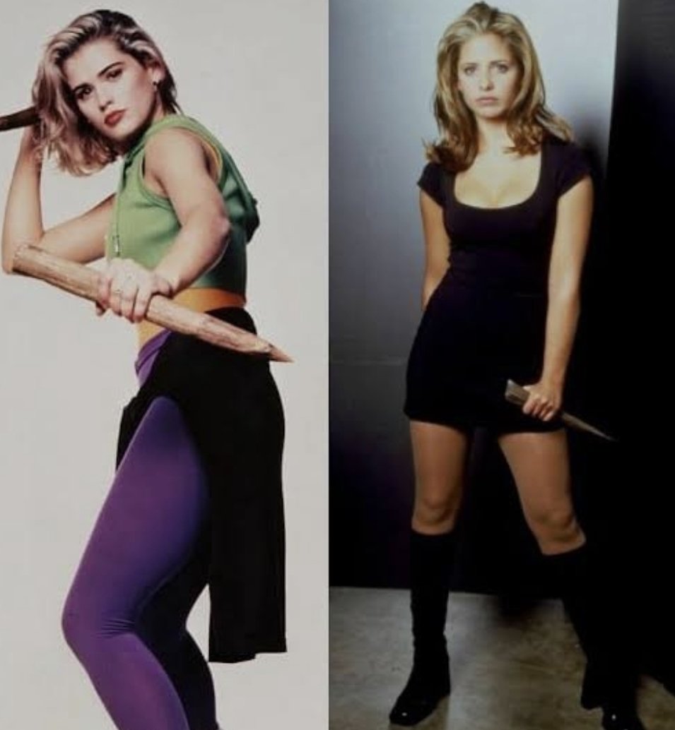 pebbles1179's tweet image. Unpopular Opinion - I'm a Kristy Swanson kinda Buffy gal
#BuffyTheVampireSlayer
#KristySwanson
#LukePerry
#HowFunkyIsYourChicken
Yes, I am currently watching this forgotten totally retro movie and yes, I totally love that yellow jacket 🫶