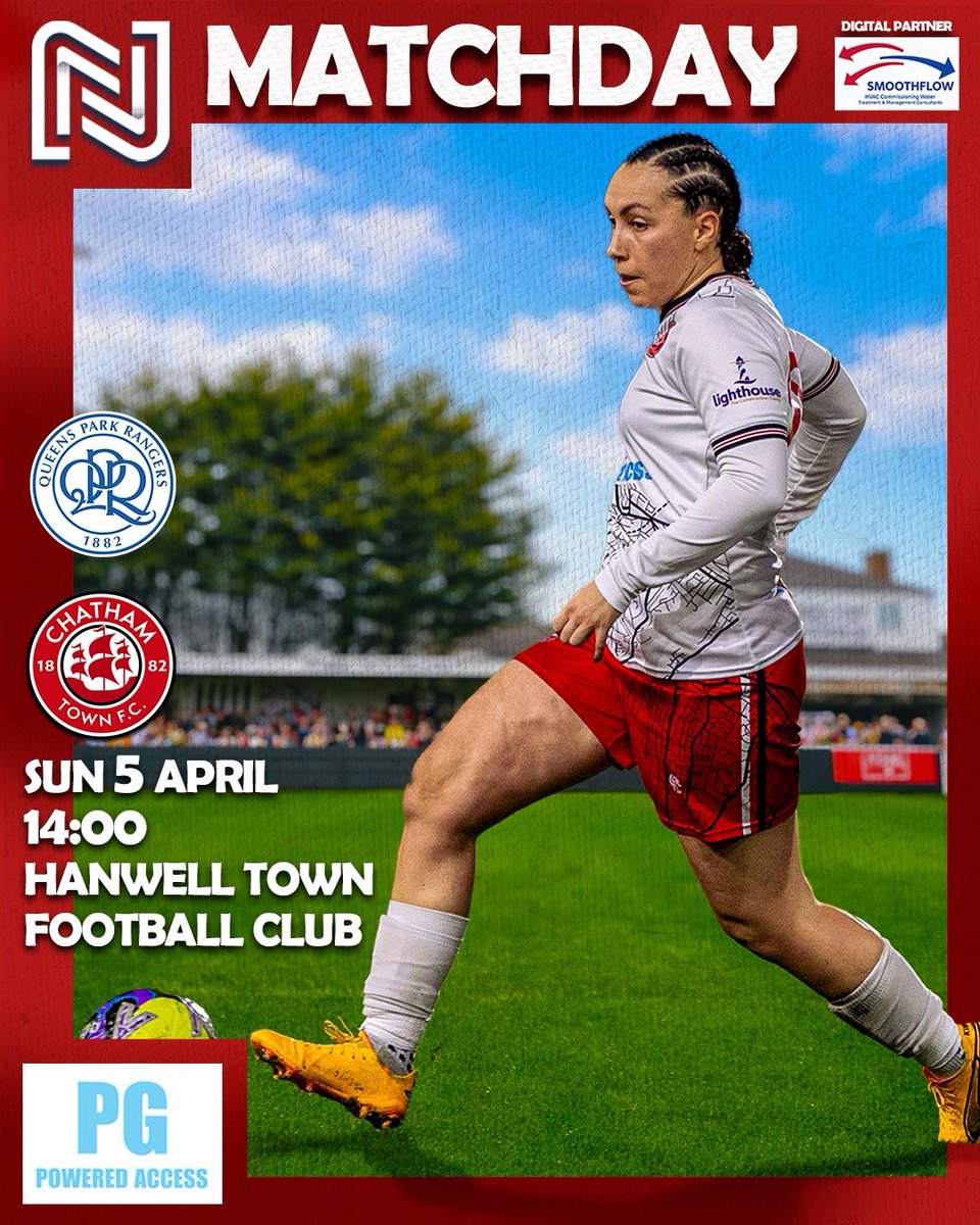 ChathamTownWFC's tweet image. IT’S MATCHDAY🛣️

It’s Easter Sunday football as the Chats hit the road for a big test against @QPRWFC 

📍 Hanwell Town F.C.
⏰ 2PM KO
🏆 FA Women’s National League

Your support makes the difference. Let’s go Chats! 🔥

#ctfc #upthechats #inthistogether