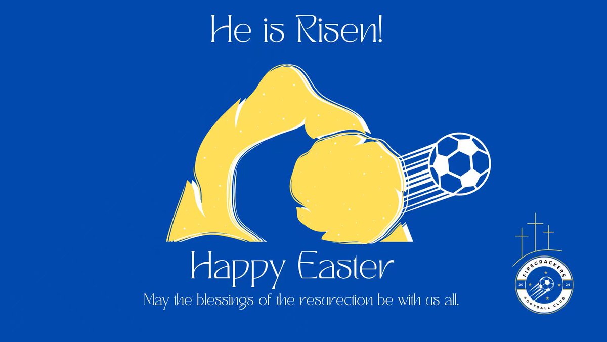 He is Risen! 

He is not here, just as He said. 

This Easter, may the blessings of the resurrection be with us all. 

Happy Easter from us at Firecrackers Football Club.

#HappyEaster #JesusChrist