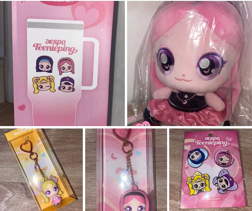 maerosieselle's tweet photo. wts lfb ph onhand aespa karina giselle winter ningning teenieping karinaping giselleping winterping ningping metal badge set figure keyring key ring 25CM plush doll cutie ver version magnet deco tumbler set pink hair giselle pinkselle md https://t.co/ql3AbY0Fa6