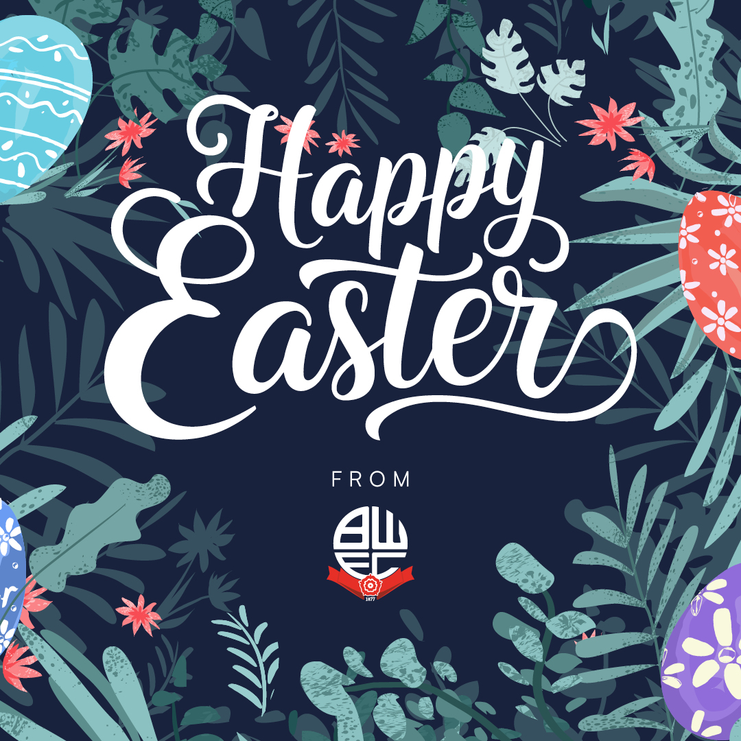 🐣 Happy Easter from everyone at Bolton Wanderers!

Wishing all Wanderers supporters a wonderful day with family and friends. 

#bwfc
