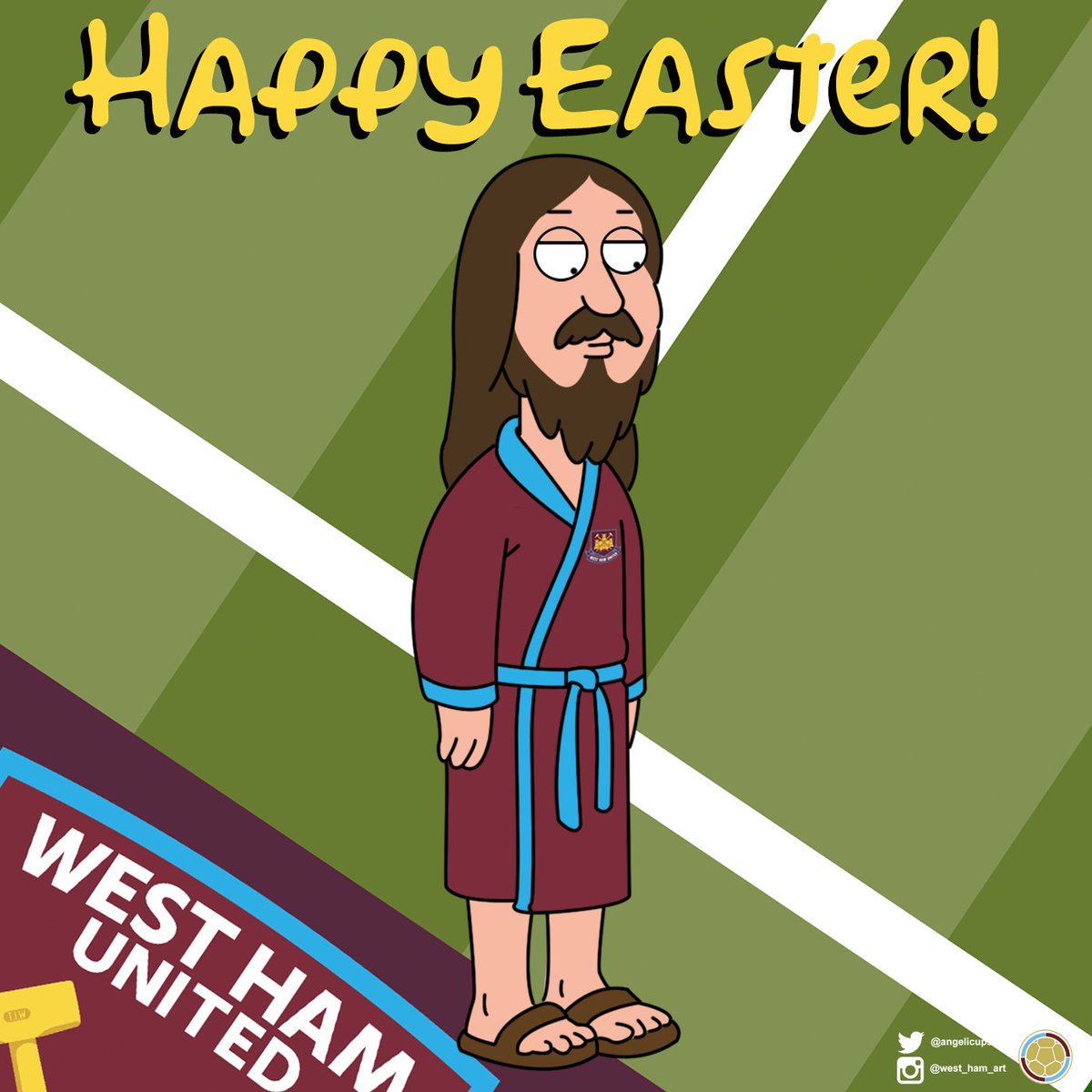 I hope everyone has a great Easter except Millwall fans, I hope your Easter stinks. 🤪⚒️ #COYI #WHUFC #WESTHAM