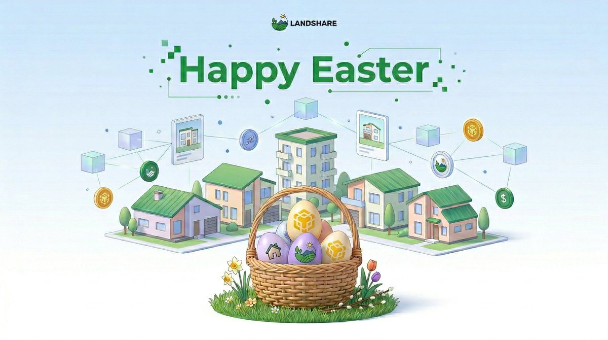 Happy Easter to the entire Landshare community! 🐣

Whether you’re with family, friends, or just taking a well‑earned break, thank you for supporting our vision for on‑chain real estate.

Enjoy the holidays 🙌🐰