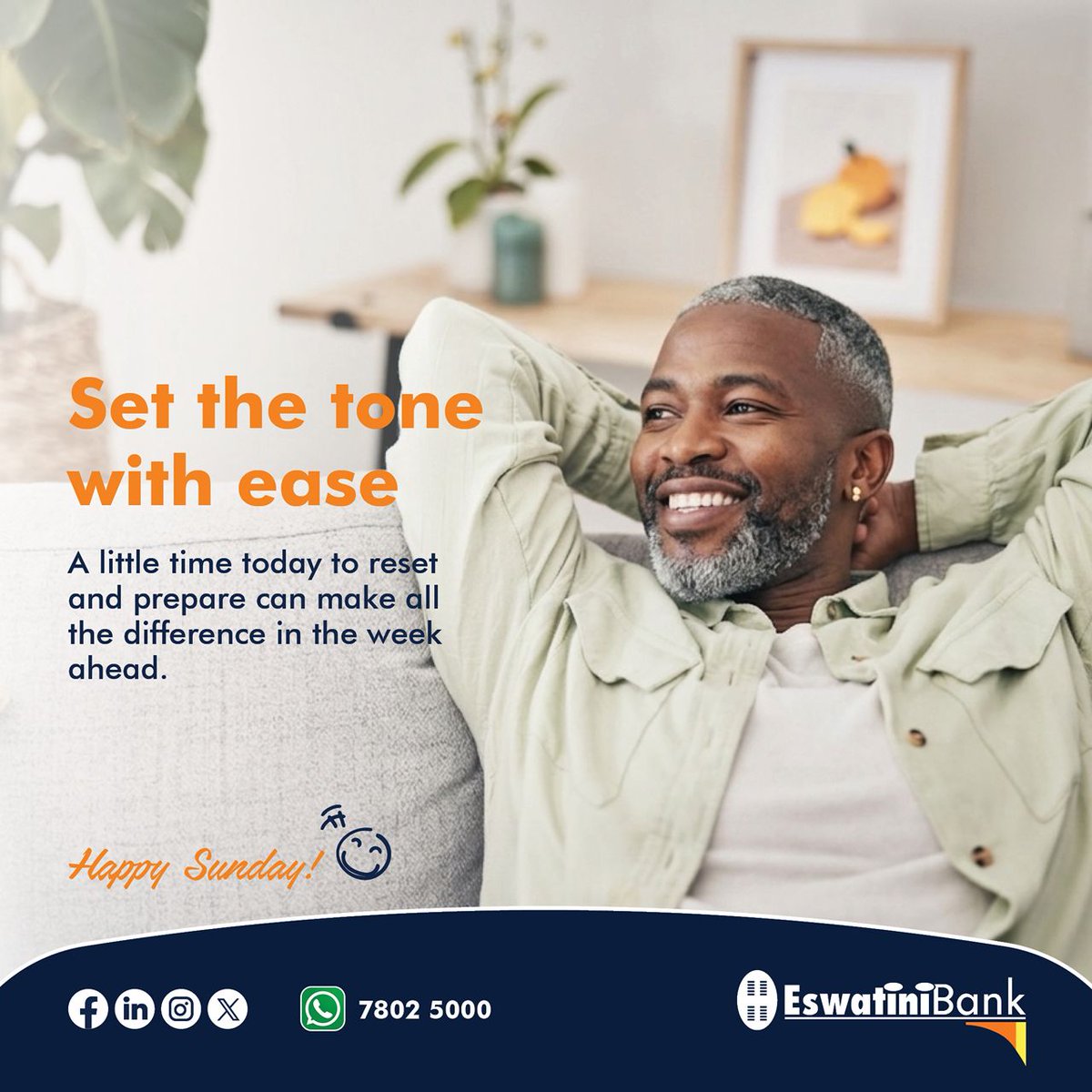 EswatiniB's tweet image. A calm Sunday leads to a productive week. Take a moment to reset and get ready for what’s next. #EswatiniBank #LibhangeLesive #SundayMood #Reset #StayReady