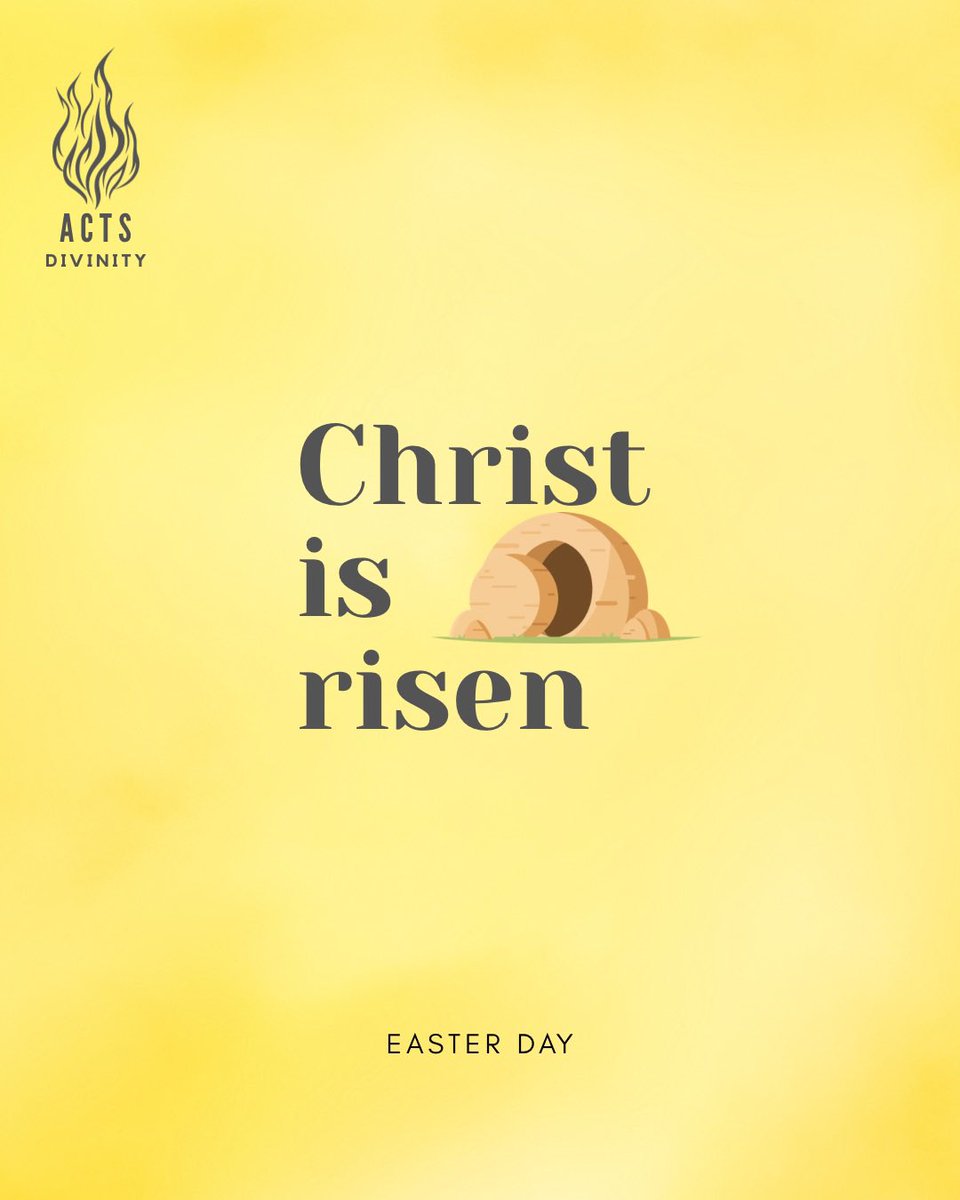 ActsDivinity's tweet photo. Hallelujah! Christ is risen!
Happy Easter! https://t.co/9L389KGgSk