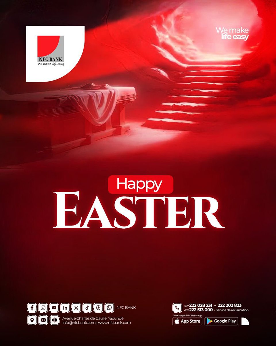 NFC_Bank's tweet photo. This Easter, let’s celebrate renewal, hope, and life.

May this season bring peace, joy, and new opportunities to you and your loved ones.

✨ Happy Easter to all.

NFC Bank – We make life easy.

#Easter #Hope #Renewal #EasyLife #NFCBank https://t.co/OkE384U6xF
