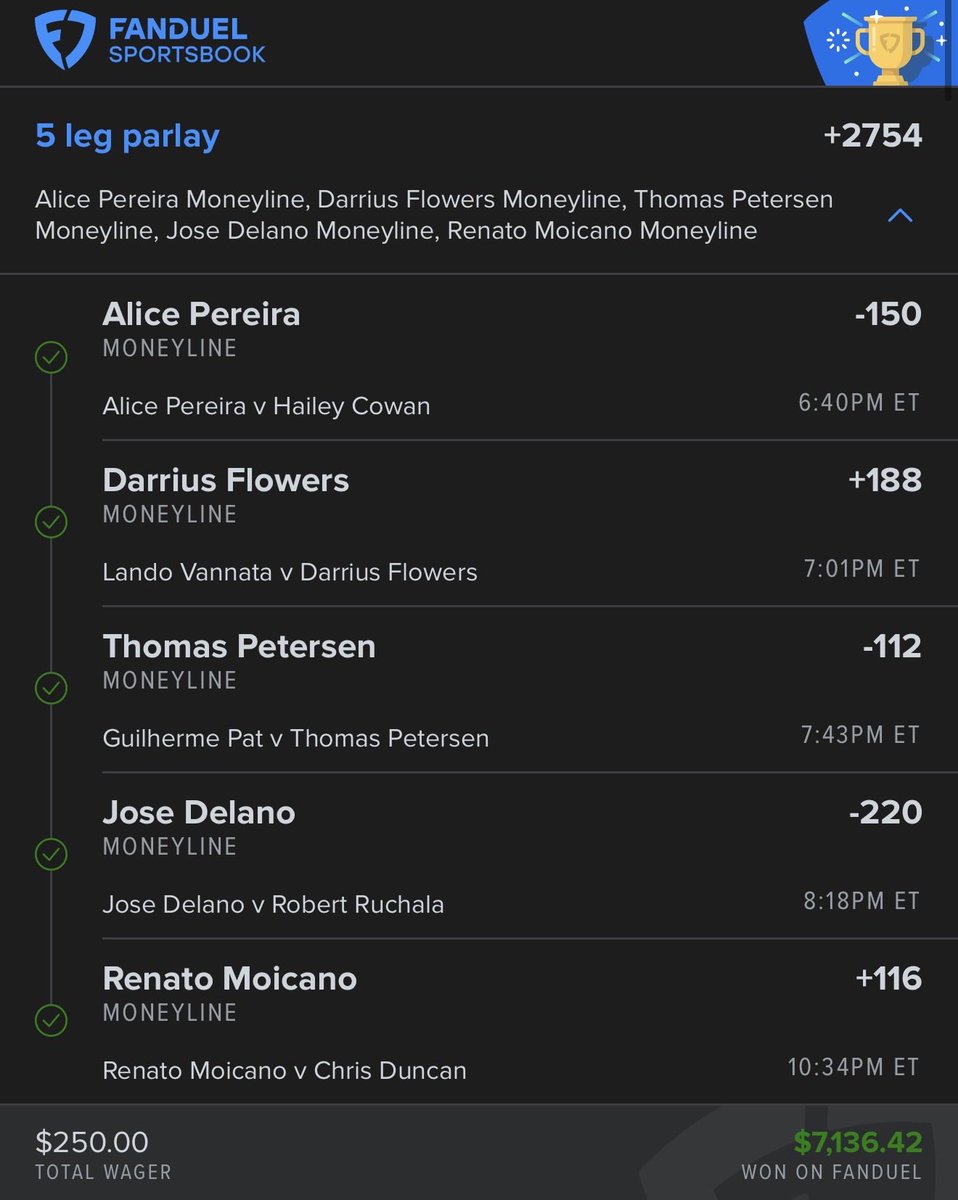 OLYMPIC_MONEY's tweet photo. We cash out on UFC good day !!!✅👀🔥MOICANO WANTS MONEY !!! Let’s gooooo #GamblingX #Bets #Tennis #NFL #Gamblingtwitter #NBA #NHL #UFC  #MLB https://t.co/aHpCAJJhz6