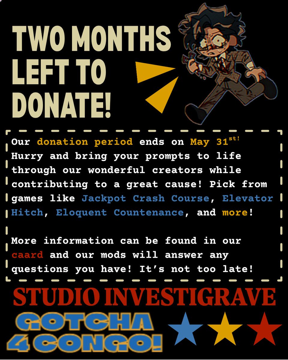 Sig_Action's tweet photo. Link to donation form below! 🖇️👻🪦 #studioinvestigrave #siggotcha4congo #jackpotcrashcourse #elevatorhitch #deadplate #marriedinred https://t.co/5WKxseaJoC