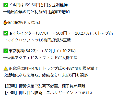 投資日記 橙猫(とうねこ) tweet media