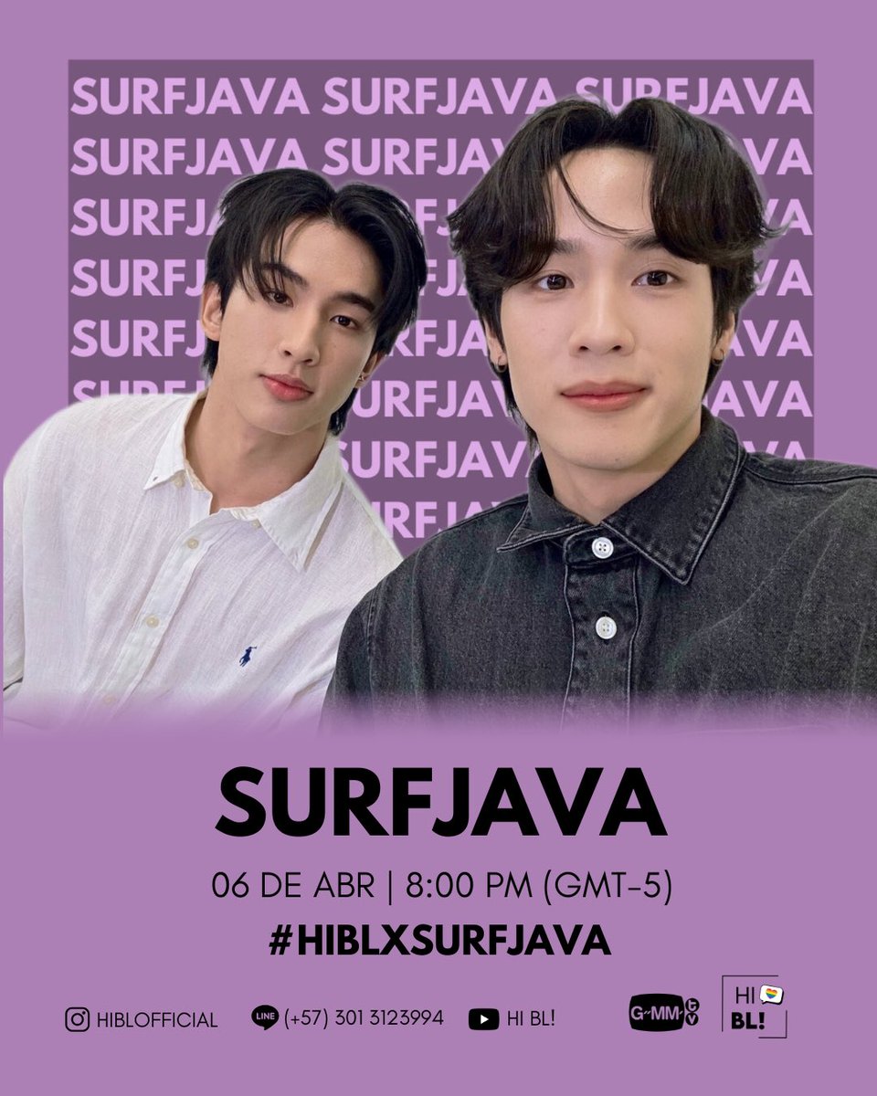 ¡¡Surf y Java han decidido visitar la casa de Hi BL! 🏠🌈 para pasar un buen rato con sus fans de Latinoamérica!! 👀✨

Nos vemos el 6 de abril a las 8 pm (GMT-5) en nuestro canal de YouTube 📺

🔗 youtu.be/N-nHdfaRL_0?si…

#️⃣HiBLxSurfJava 🔒