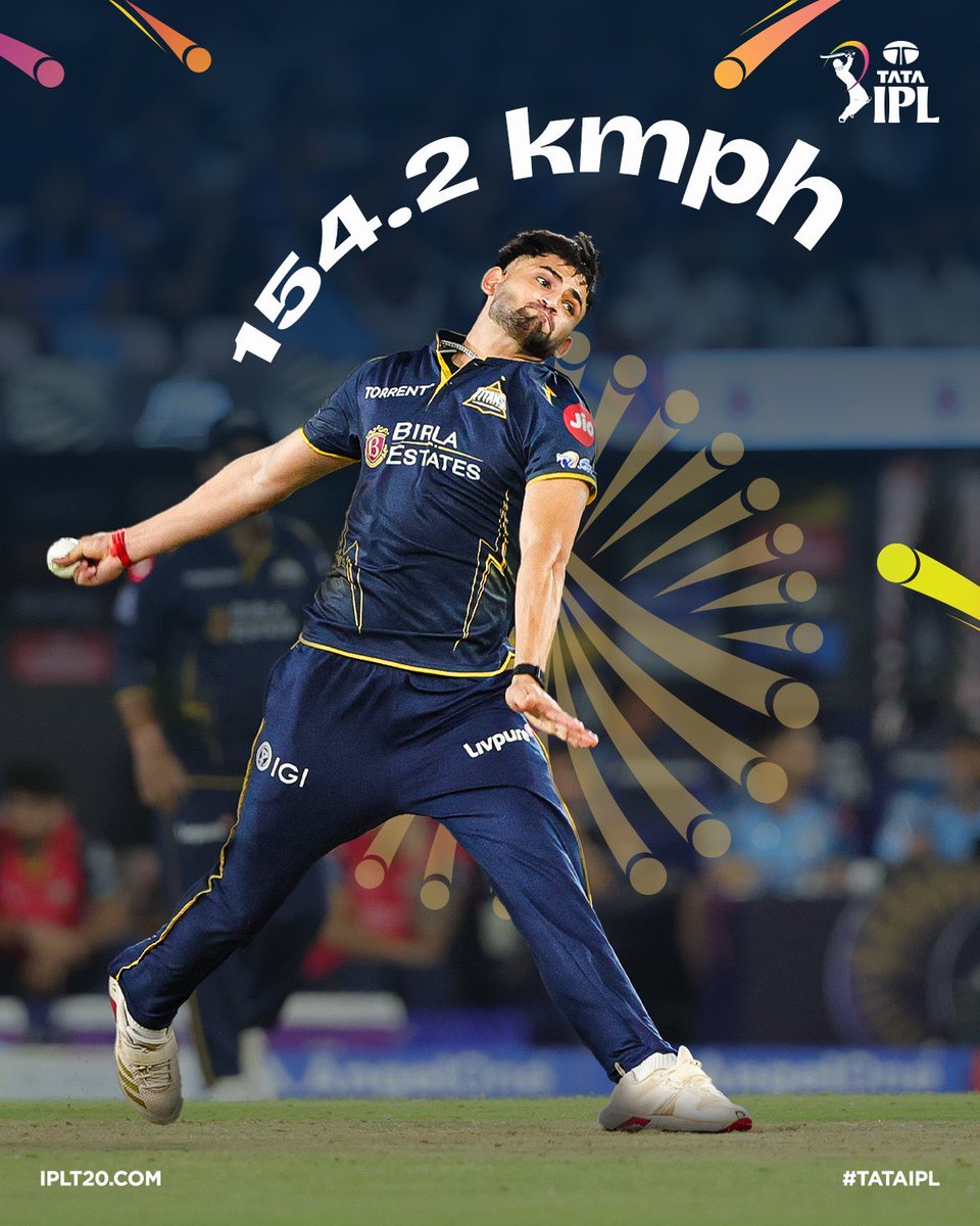 SportsTectician's tweet photo. 🚀 Ashok Sharma unleashes the HEAT! 🔥

Gujarat Titans' pacer clocks the fastest ball of the season at 154.2 kmph against Rajasthan Royals in IPL 2026! 💥 Impressive debut season for Sharma, who's already making waves with his speed.

#GTvsRR #IPL2026 #FastestBall 🏏 https://t.co/2gYIyajRG6
