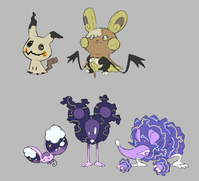 Mimikyu evo- Imkyu
+ Imagimice, Realrats &amp; Surrodent