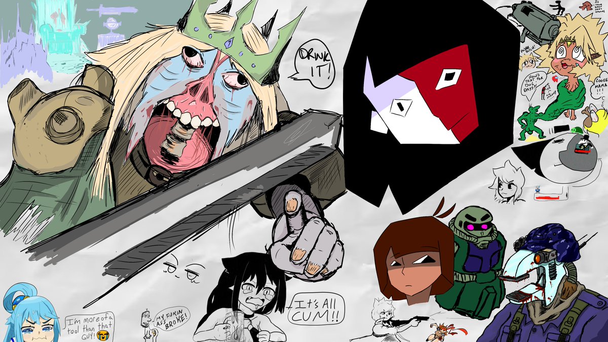 I was invited to draw on #magma dot com with my buddies and we had a little too much fun 
#art