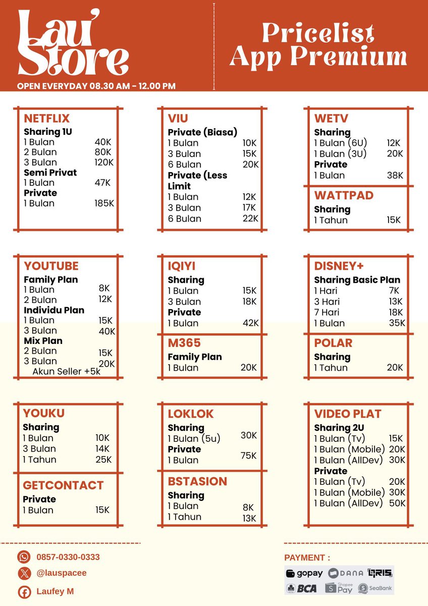 Ready App Premium Trusted, Bergaransi, Terpercaya ~ ✅

Langganan sekarang jugaa^^, order by wa.me/6285703300333 atau langsung dm aja yyaa. 

#zonauang