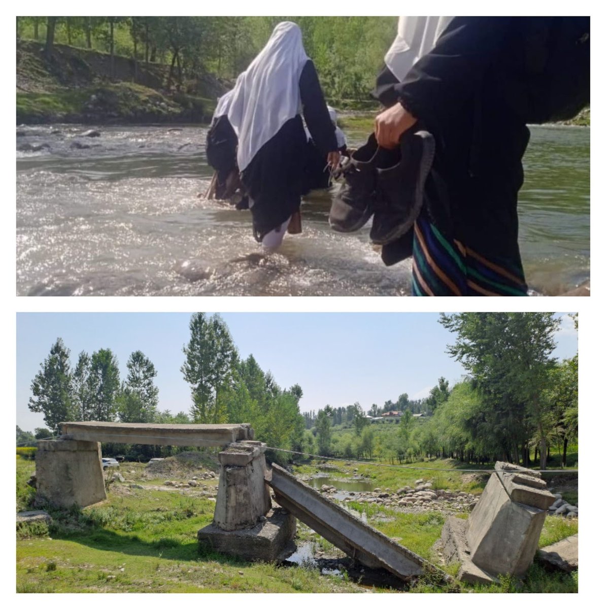 RisingKashmir's tweet image. Cut off from classrooms: How a missing #bridge is derailing #education in #Rafiabad village

Reports @idreesbukhtiyar

@OmarAbdullah @manojsinha_
@DivComKash @OfficeOfLGJandK
@DCBaramulla @DICBaramulla
@sakinaitoo @diprjk

risingkashmir.com/news/cut-off-f…