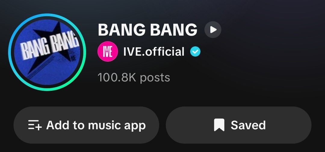 'BANG BANG' by IVE has now been used in over 100,000 posts on TikTok! 🔥

This marks their first song to do so since 'Baddie'.