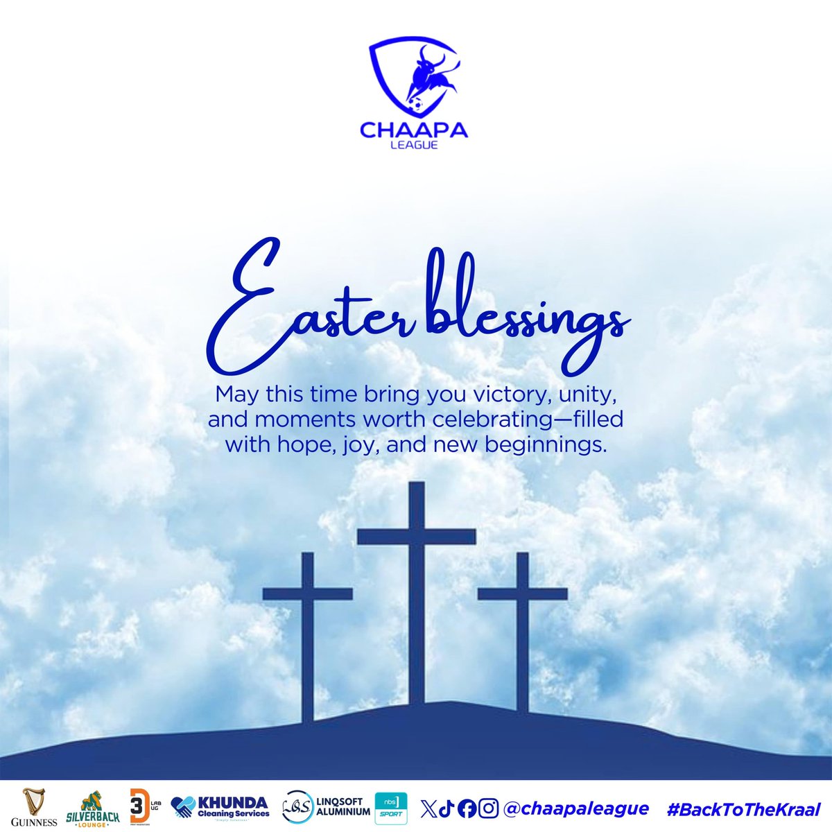 ChaapaLeague's tweet photo. He rose from the dead so we can enjoy the "Obunuzi" of His amazing Grace!
#Easter 
#BackToTheKraal https://t.co/QQAeEgkeuC