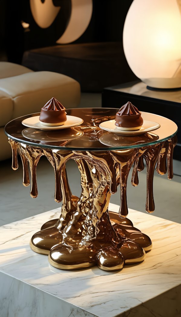 <a href="/ai_design__art/">ai design</a> They're not edible, but they may be comfy.
Strawberry Shortcake bed and an all chocolate table. Candy chocolate glass, golden chocolate frame, white chocolate plates and kisses centerpieces. 😏