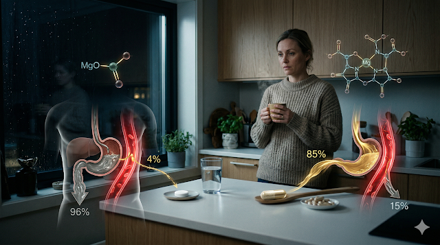 NutriStackLab's tweet image. Kaster du bort 96% av pengene? 💸

Billig magnesium har kun 4% opptak. Resten går rett ut! Lær hvorfor tilskuddet ditt er ubrukelig i mørketid. 🧬

Sjekk sannheten her: 👇 nutristacklab.com/2026/03/the-ma…
#Magnesium #Helse #Norge #Fokus