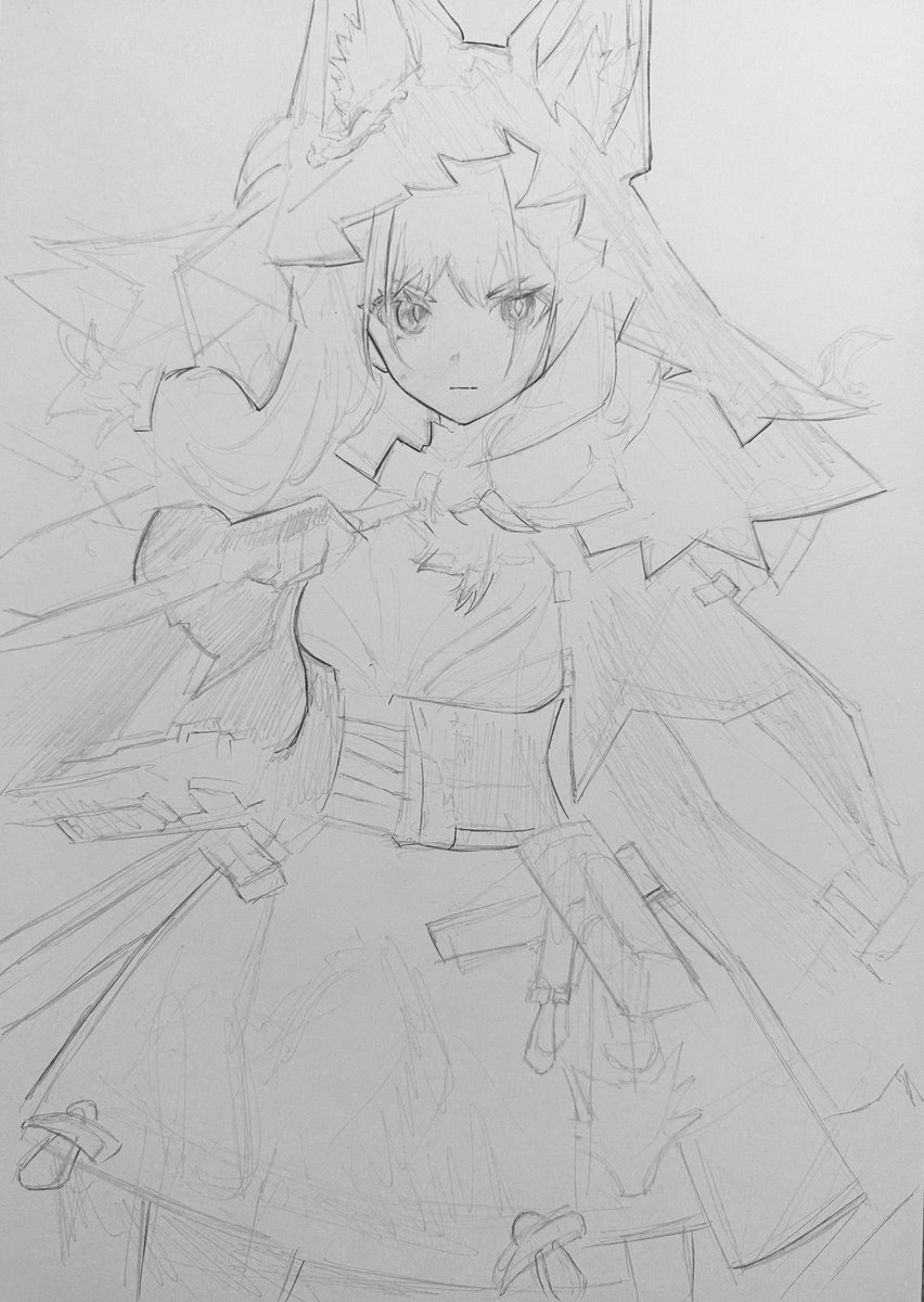 鉛筆模写 process / ~70%