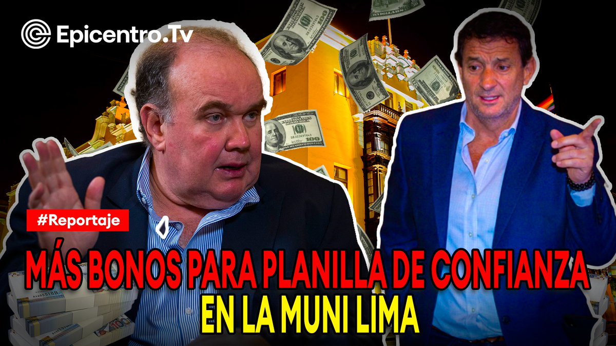 🔴La <a href="/MuniLima/">Municipalidad de Lima</a> vuelve a pagar a su planilla de confianza un bono no autorizado por el <a href="/MEF_Peru/">Ministerio de Economía y Finanzas</a>. Son incentivos que suman S/ 4.8 millones pagados por López Aliaga y Renzo Reggiardo que para el <a href="/MEF_Peru/">Ministerio de Economía y Finanzas</a> suponen un “uso indebido de dinero público”. Algunos beneficiarios son