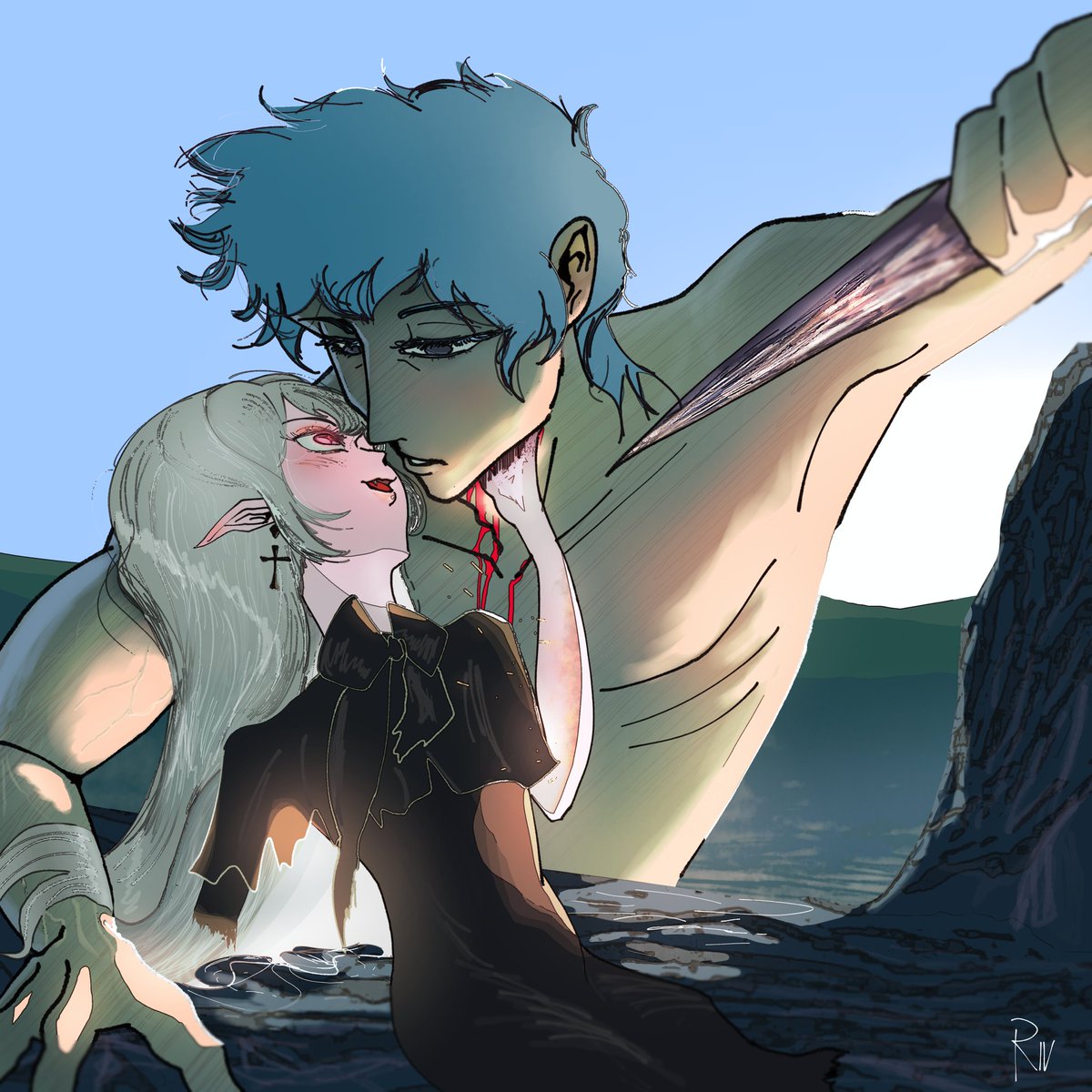 Riv (animating) tweet media