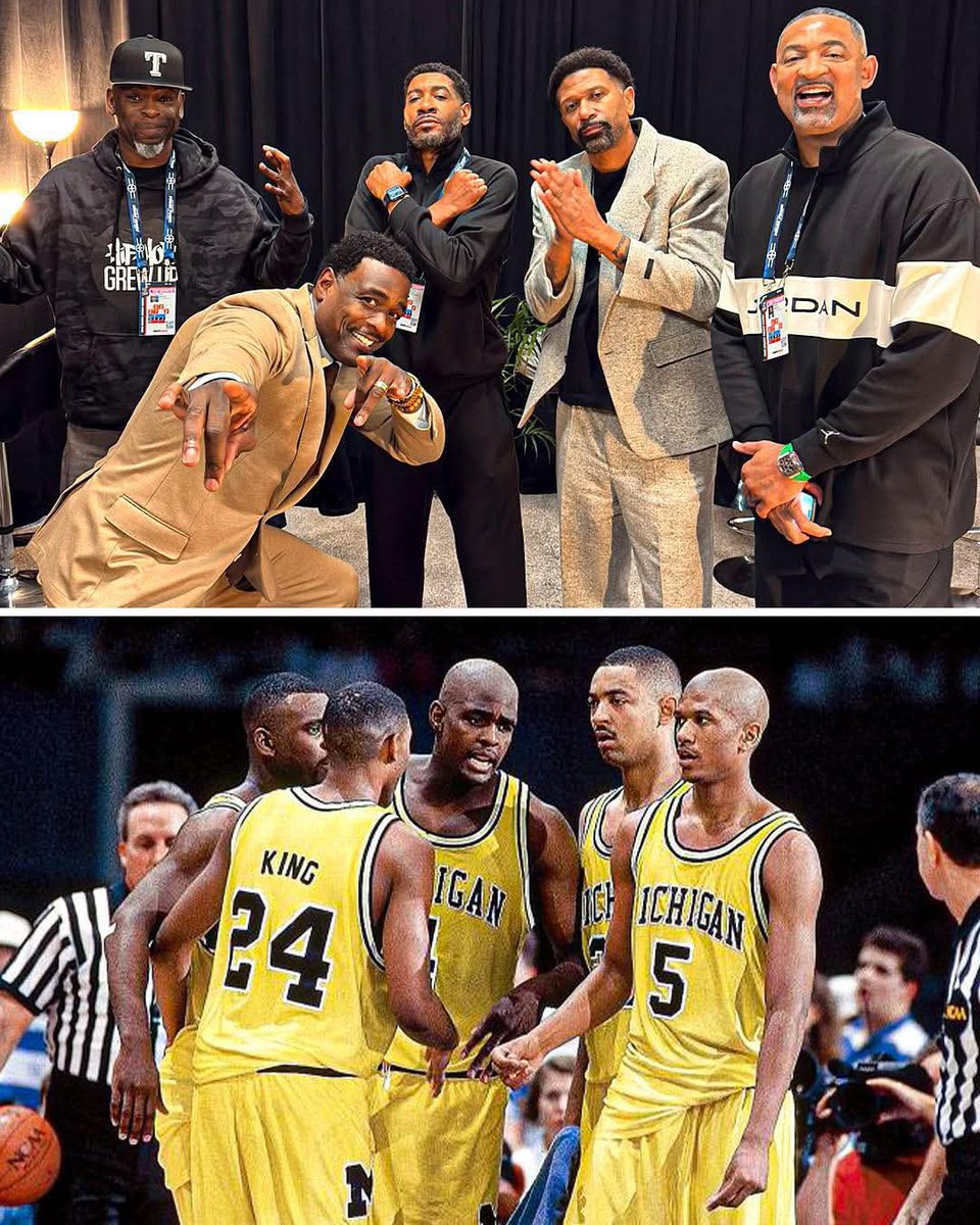 starbaby7827's tweet photo. This O-H-I-O fan is loving the walk down memory lane with this @TNTSportsUS #altcast Tru! I LOVED the #fabfive Great to see them back together again!
#GoBlue @umichbball
@JalenRose @realchriswebber @JuwanHoward #RayJackson #JimmyKing https://t.co/0YAUkUFAmb