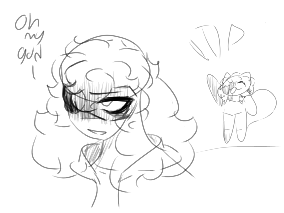 Doodling my awesome wife and their buddy who they definitely are very very affectionate to and only have the most positive feelings for 

#Consolecraft